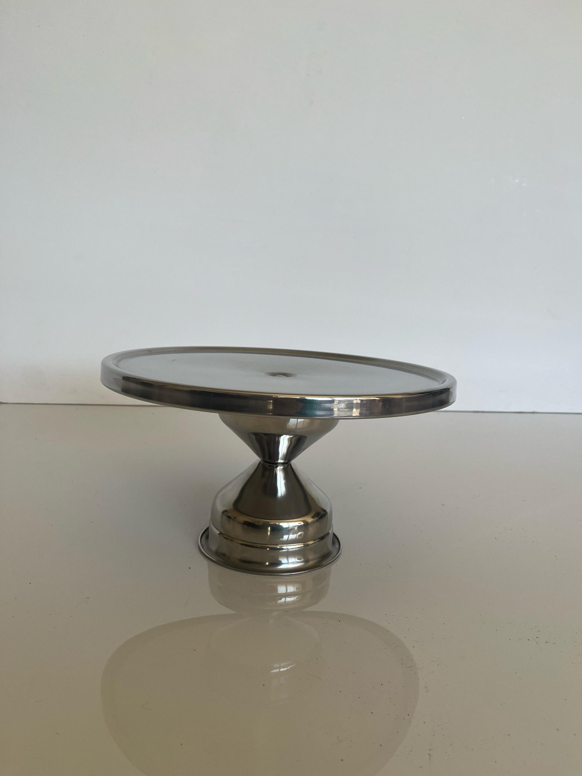 1 Tier Silver Metal Cake Stand H22cm x W33cm